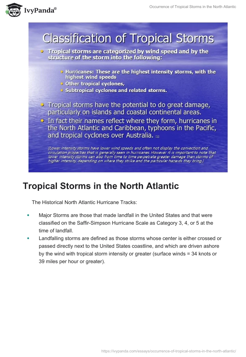 Occurrence of Tropical Storms in the North Atlantic. Page 2