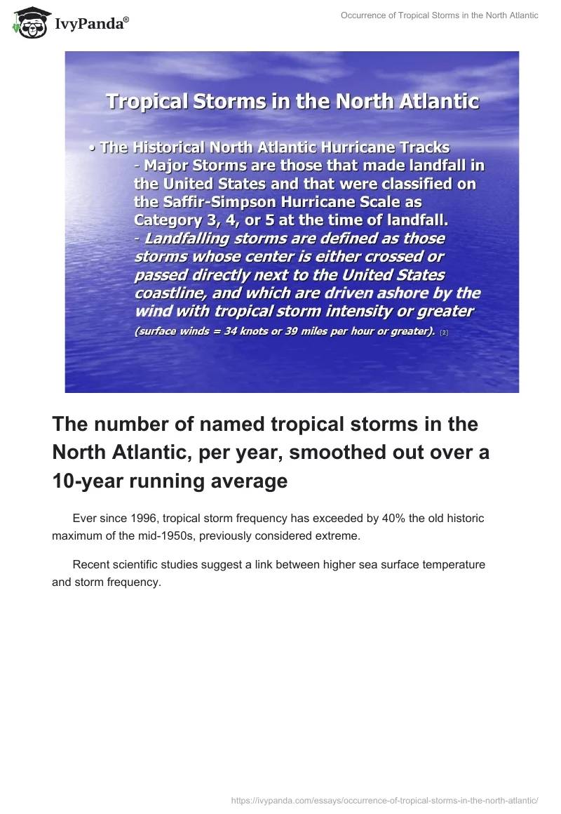 Occurrence of Tropical Storms in the North Atlantic. Page 3