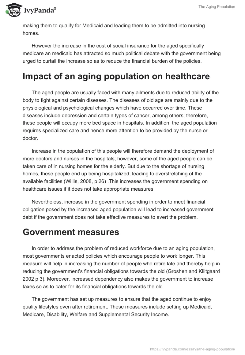 The Aging Population. Page 3