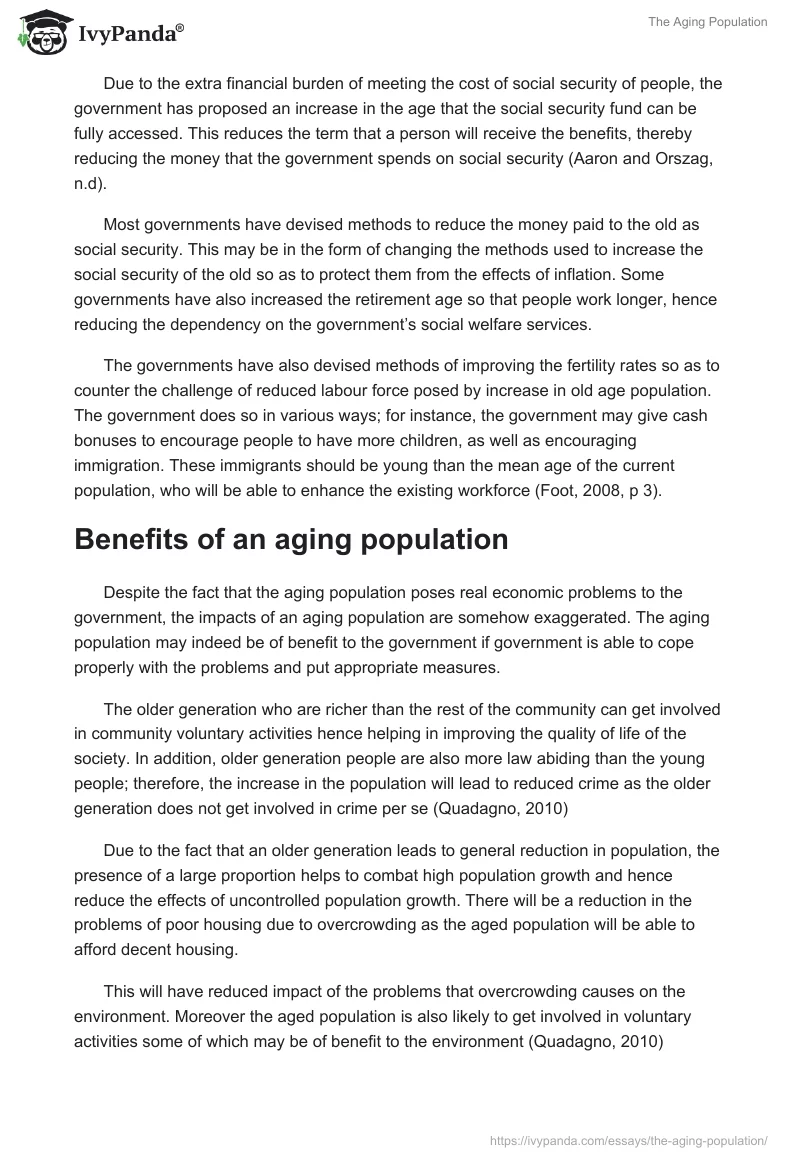 The Aging Population. Page 4