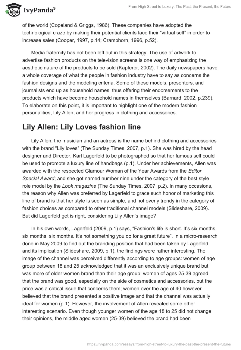 From High Street to Luxury: The Past, the Present, the Future. Page 4