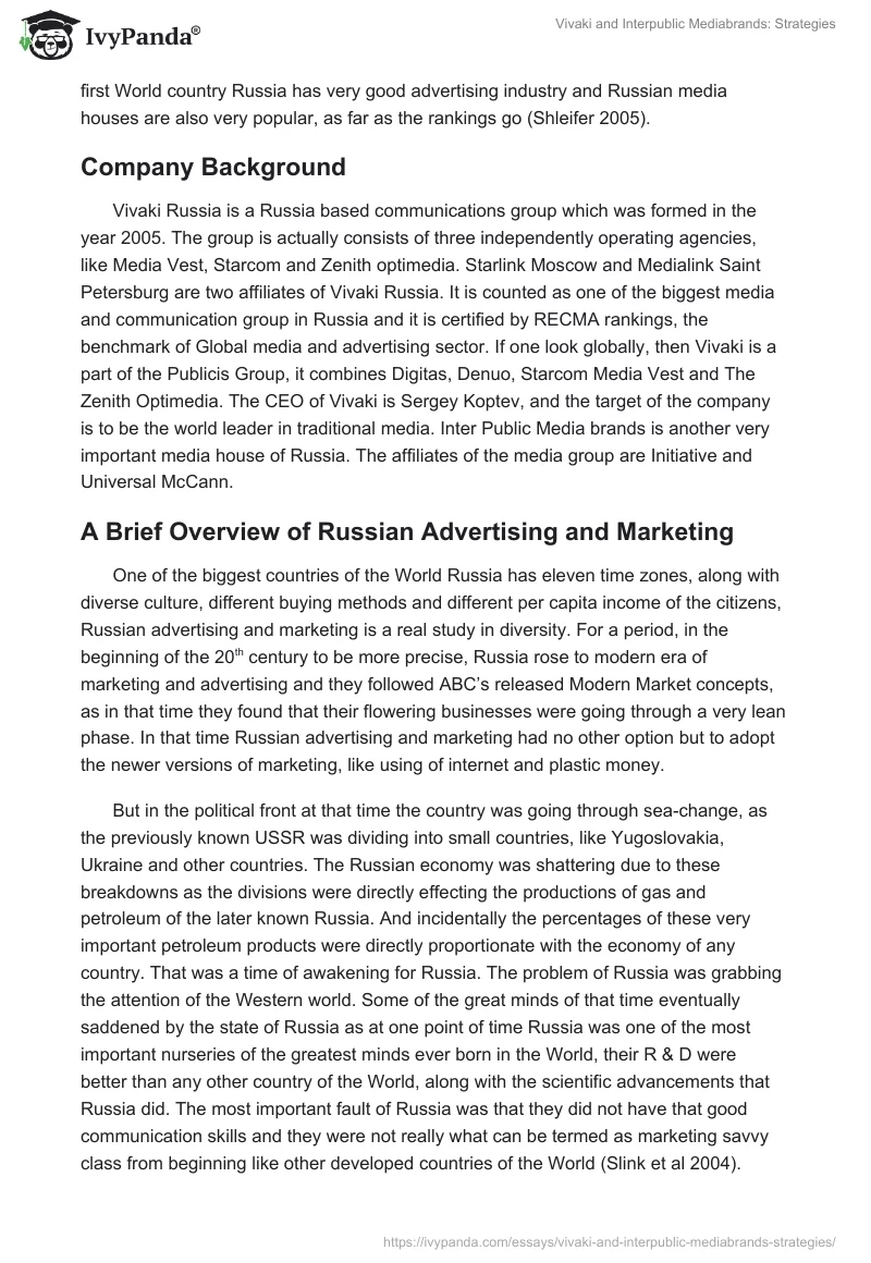 Vivaki and Interpublic Mediabrands: Strategies. Page 3