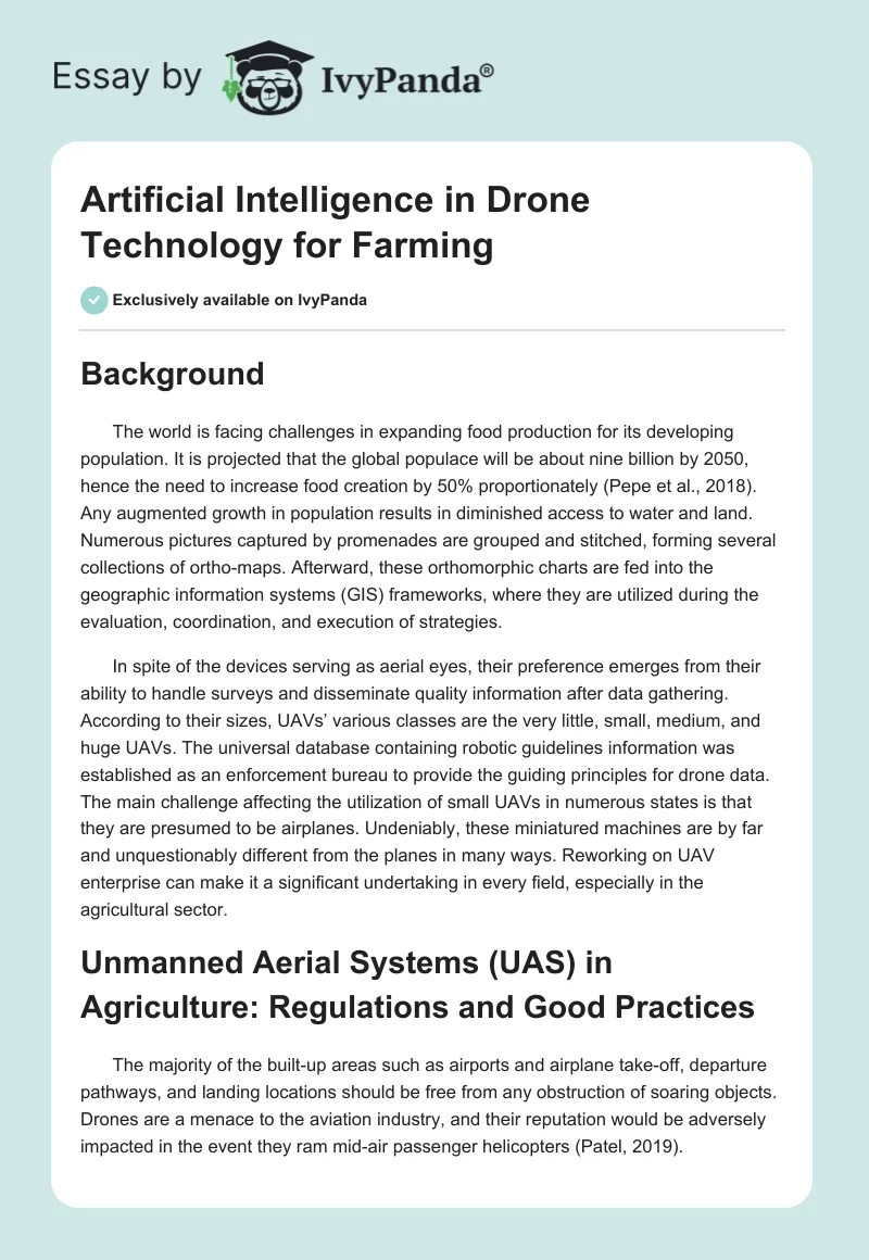 thesis statement about drone technology