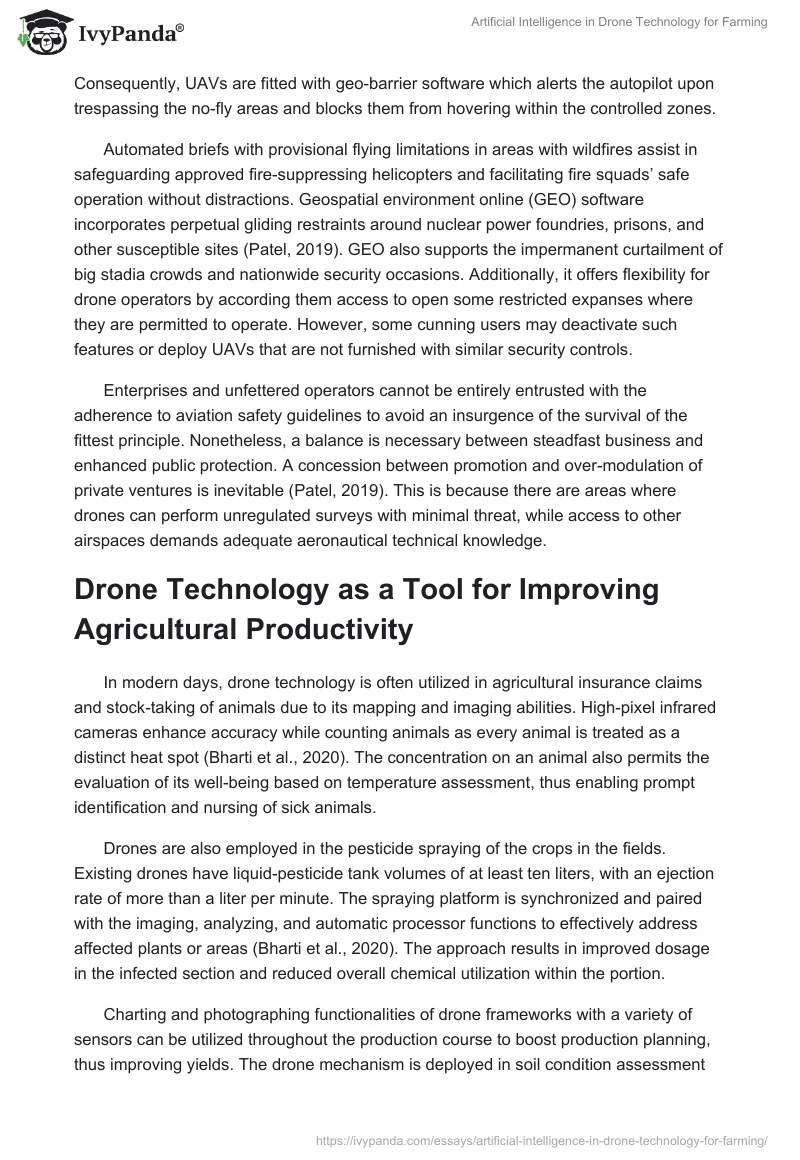 Artificial Intelligence in Drone Technology for Farming. Page 2