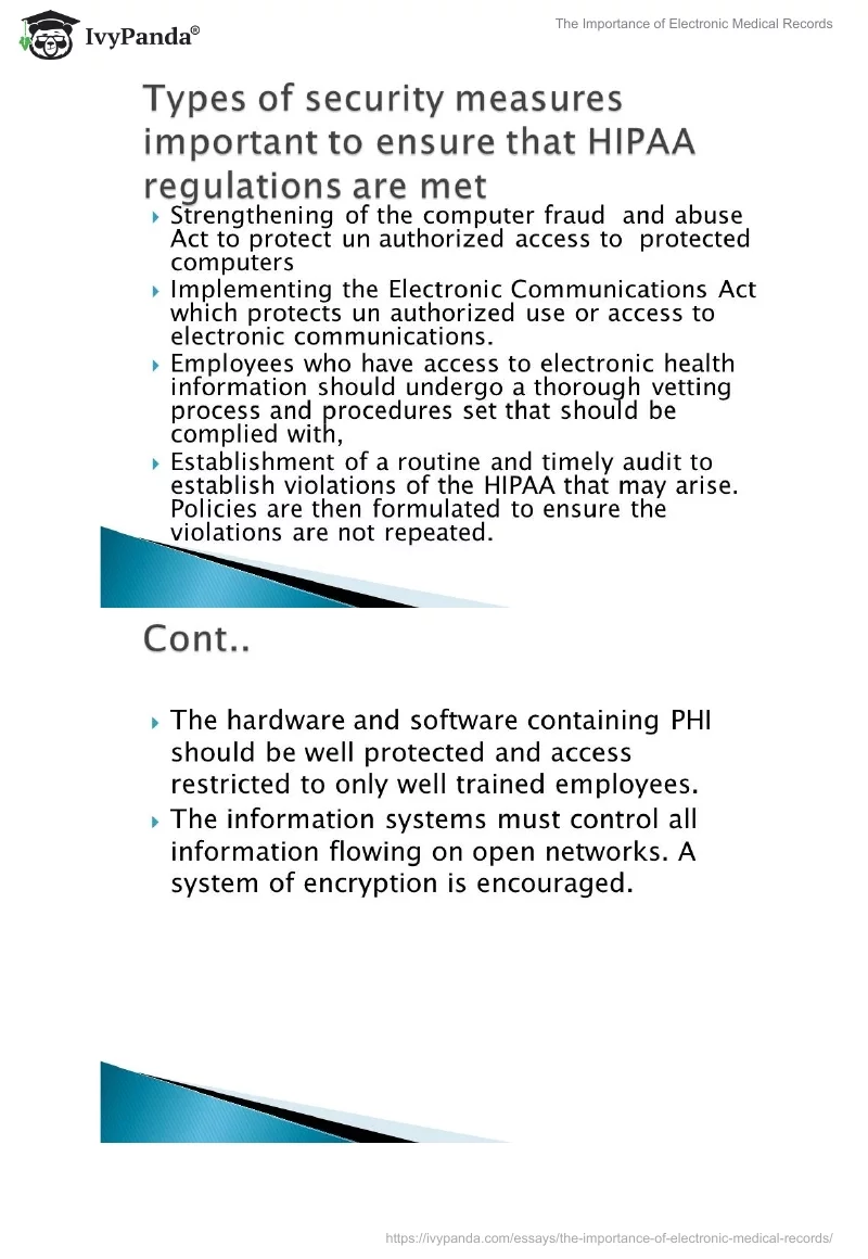 The Importance of Electronic Medical Records. Page 5