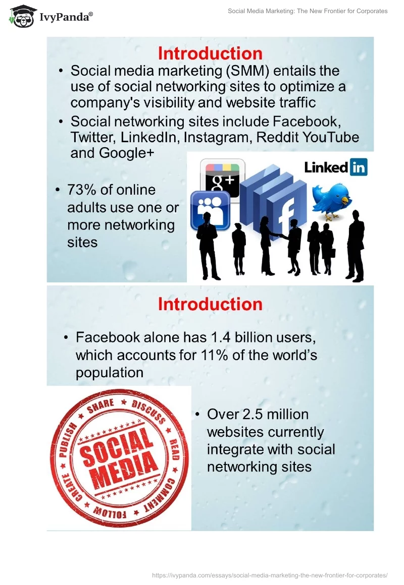 Social Media Marketing: The New Frontier for Corporates. Page 2