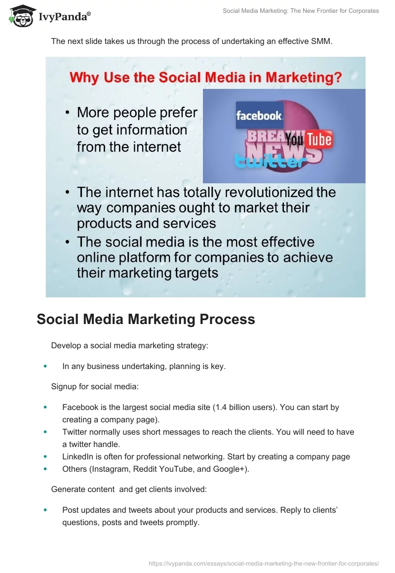 Social Media Marketing: The New Frontier for Corporates. Page 4