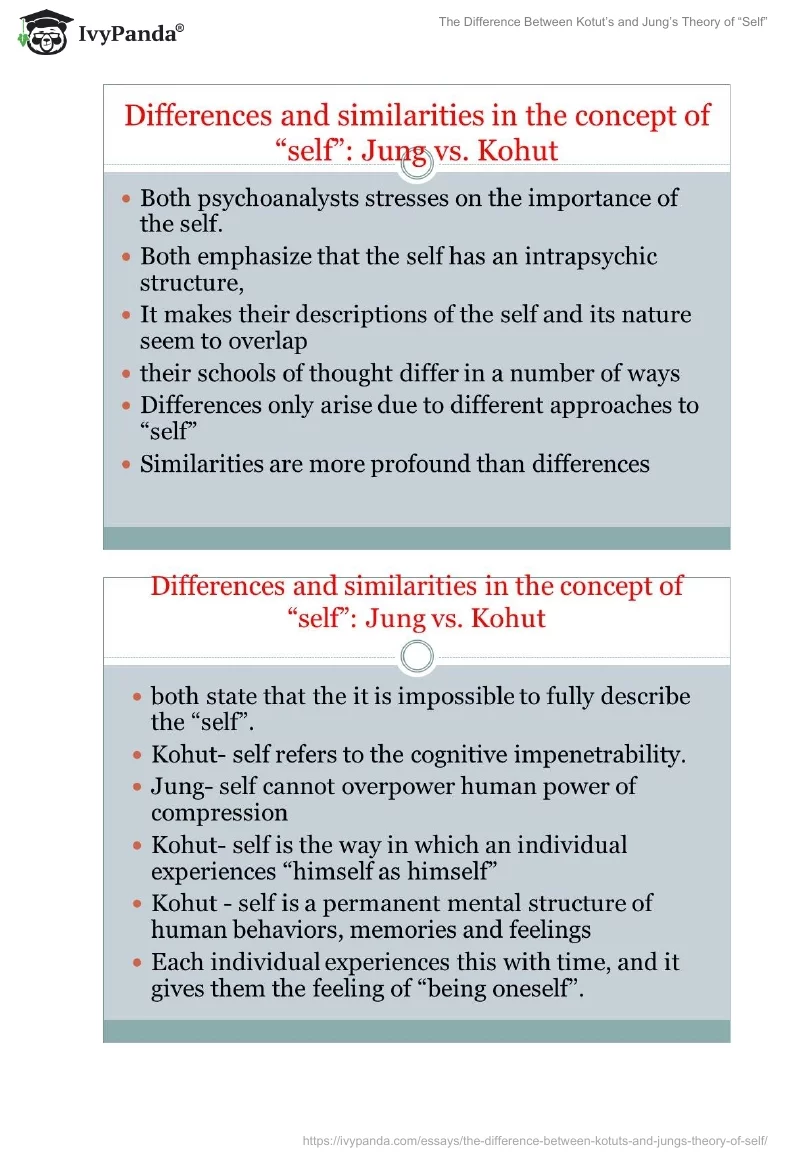 The Difference Between Kotut’s and Jung’s Theory of “Self”. Page 5