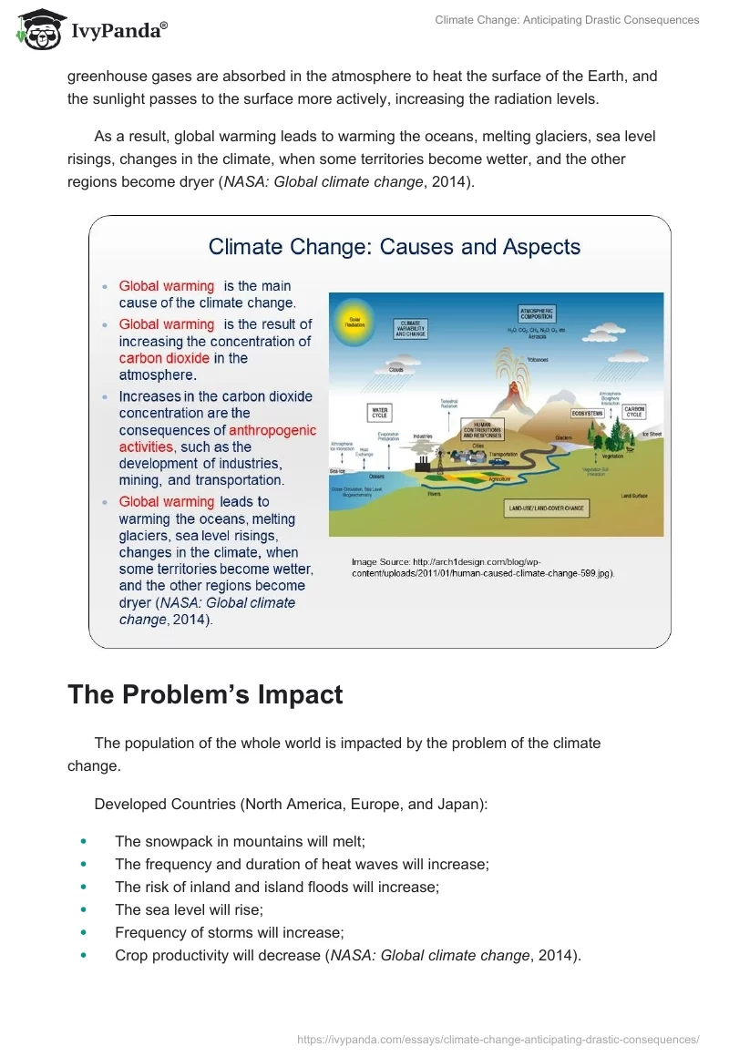 Climate Change: Anticipating Drastic Consequences. Page 5