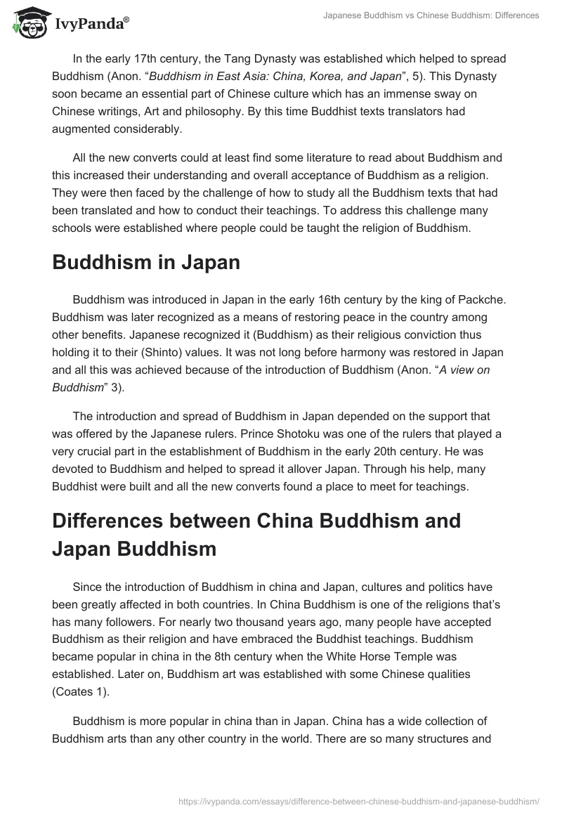 Japanese Buddhism vs. Chinese Buddhism: Differences. Page 2