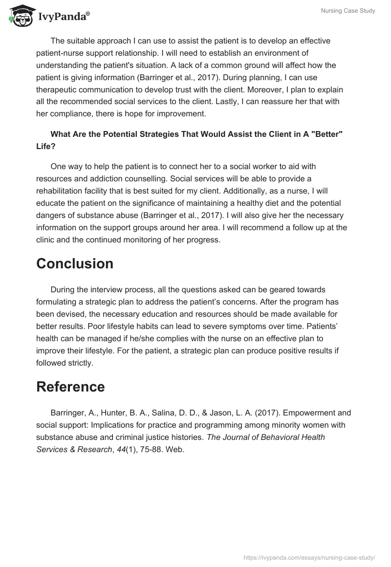 Nursing Case Study. Page 2