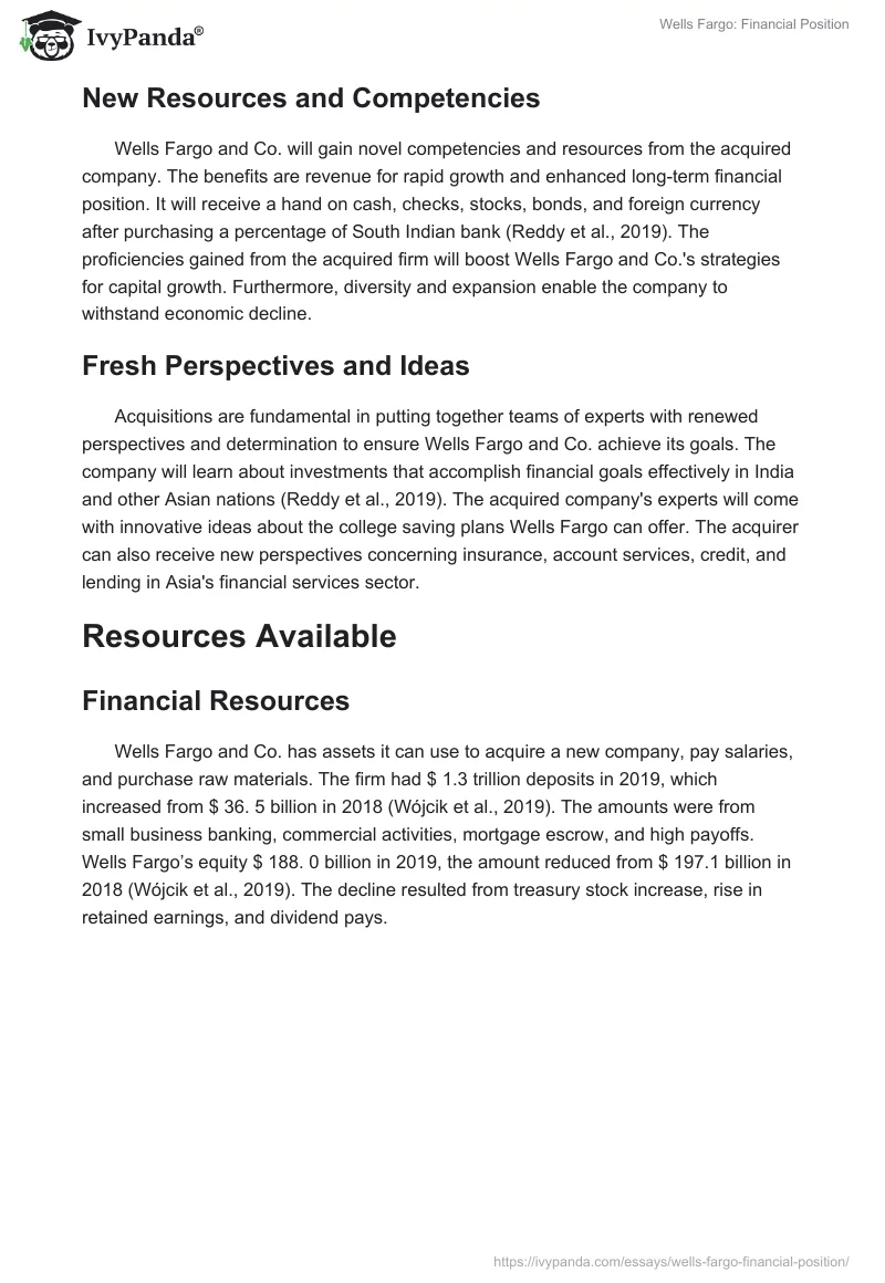 Wells Fargo: Financial Position. Page 4