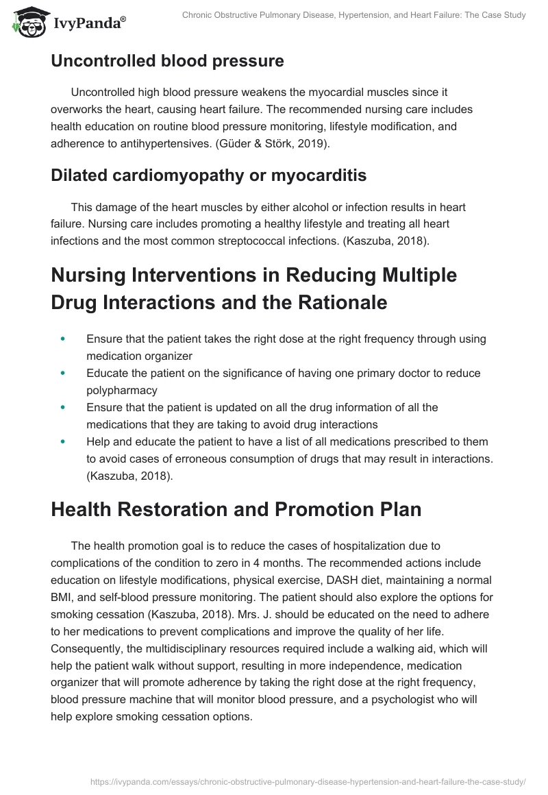 Chronic Obstructive Pulmonary Disease, Hypertension, and Heart Failure: The Case Study. Page 3