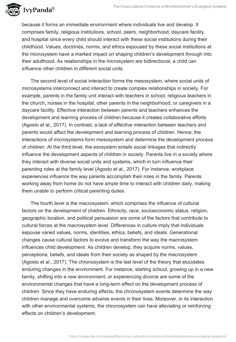The Cross-cultural Construct of Bronfenbrenner’s Ecological Systems. Page 2