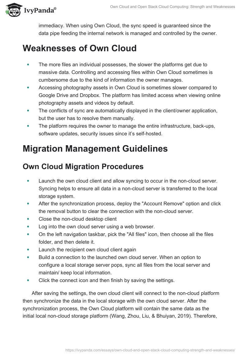 Own Cloud and Open Stack Cloud Computing: Strength and Weaknesses. Page 3