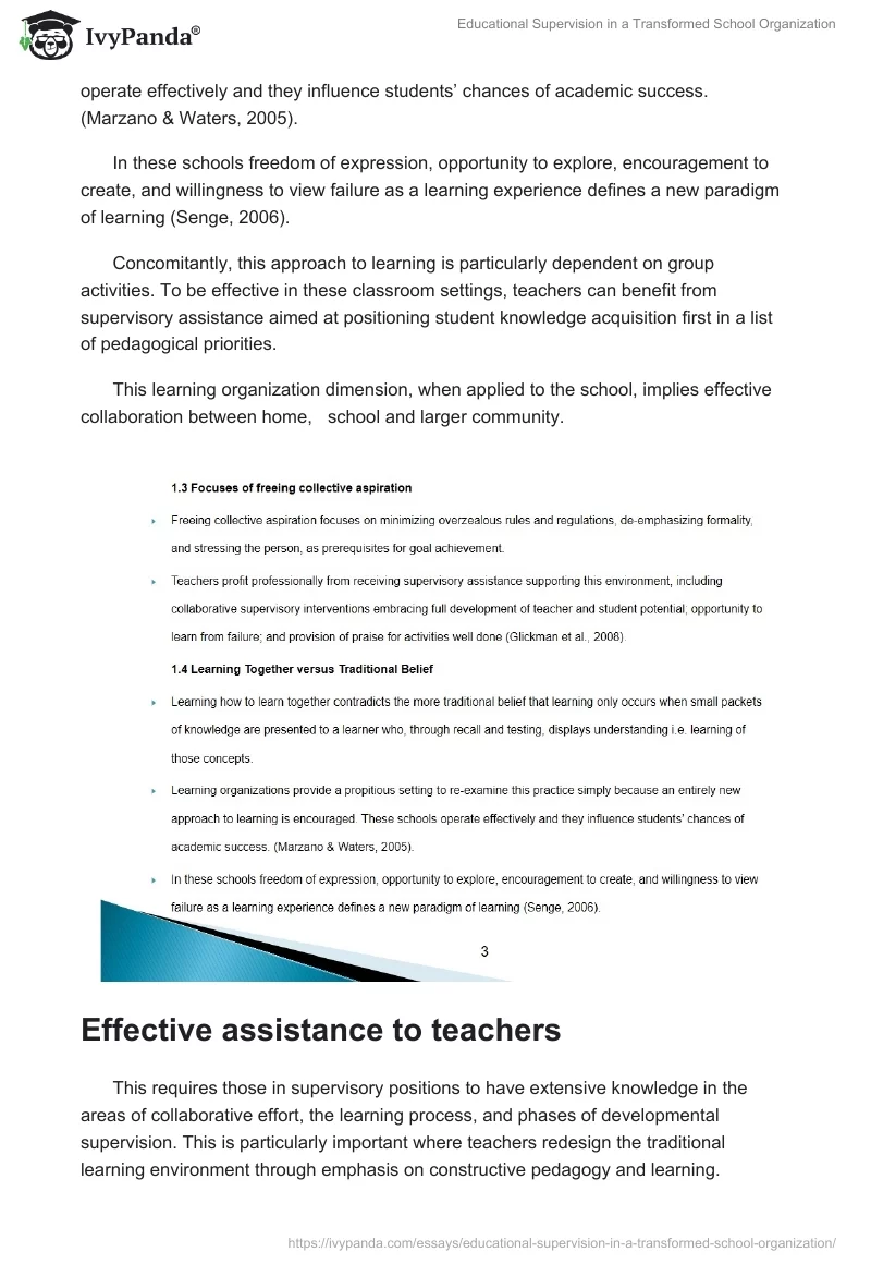Educational Supervision in a Transformed School Organization. Page 3