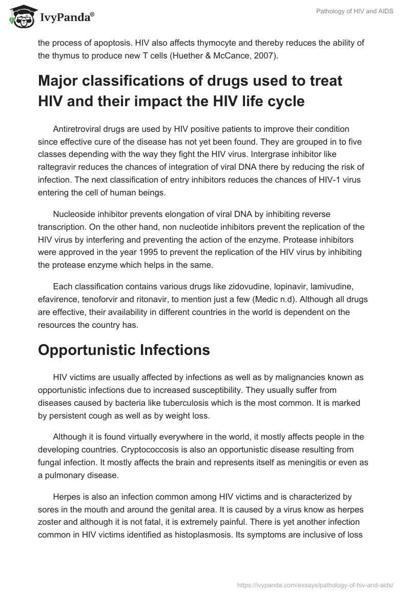 Pathology of HIV and AIDS. Page 2
