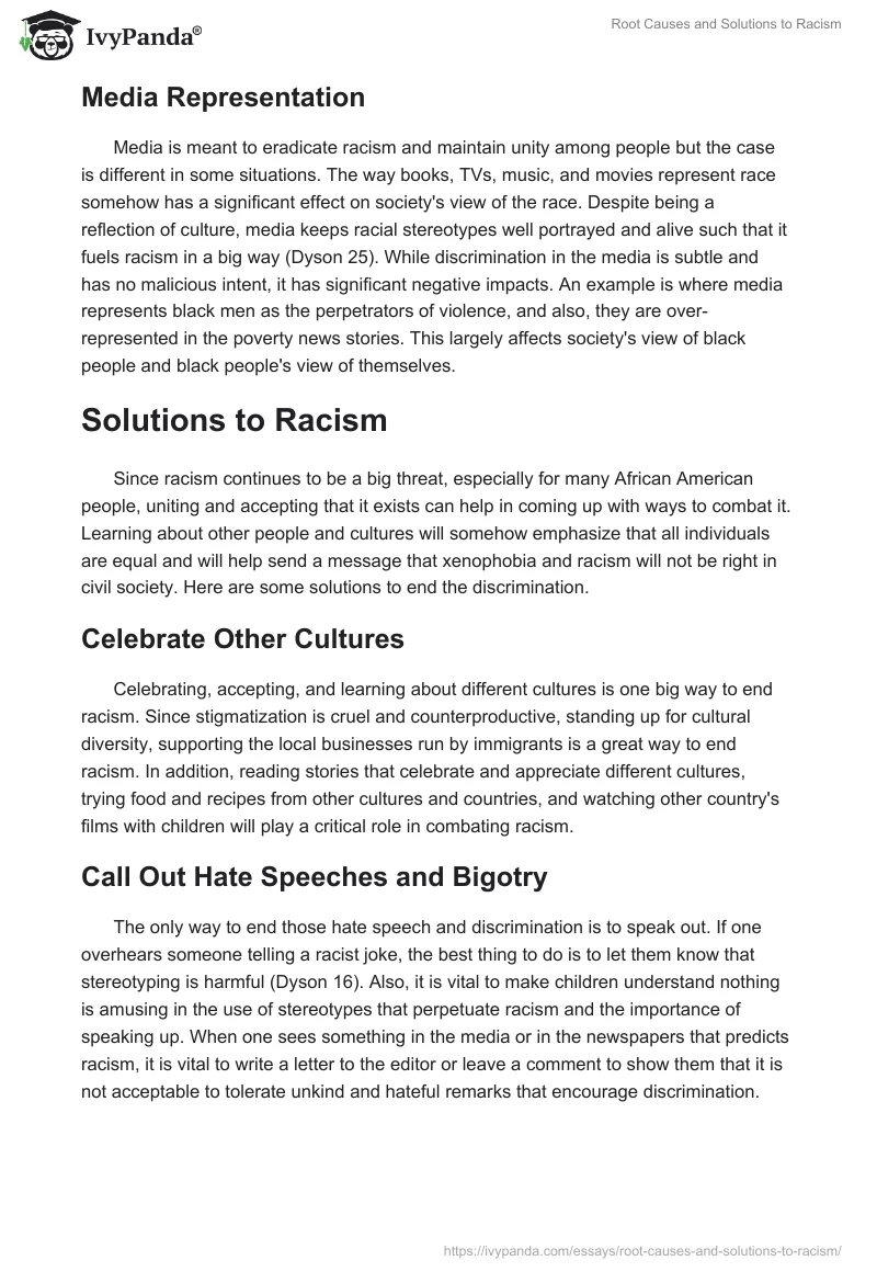 Root Causes and Solutions to Racism. Page 3