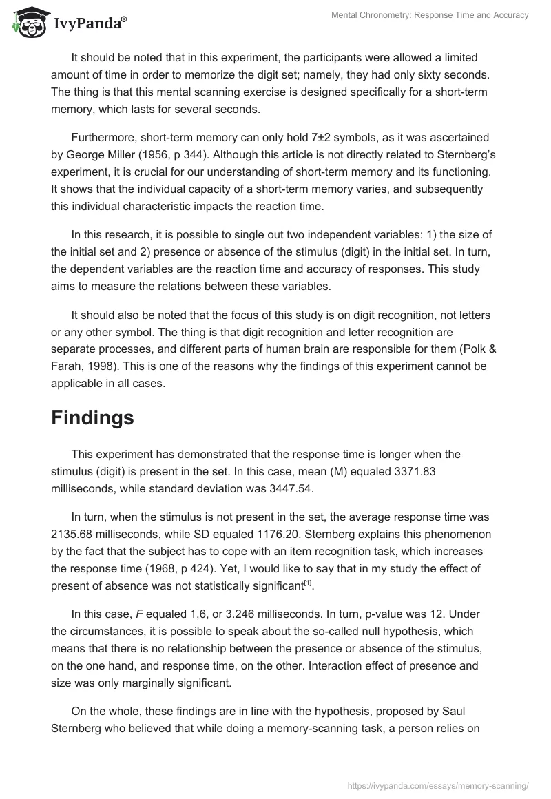 Mental Chronometry: Response Time and Accuracy. Page 3