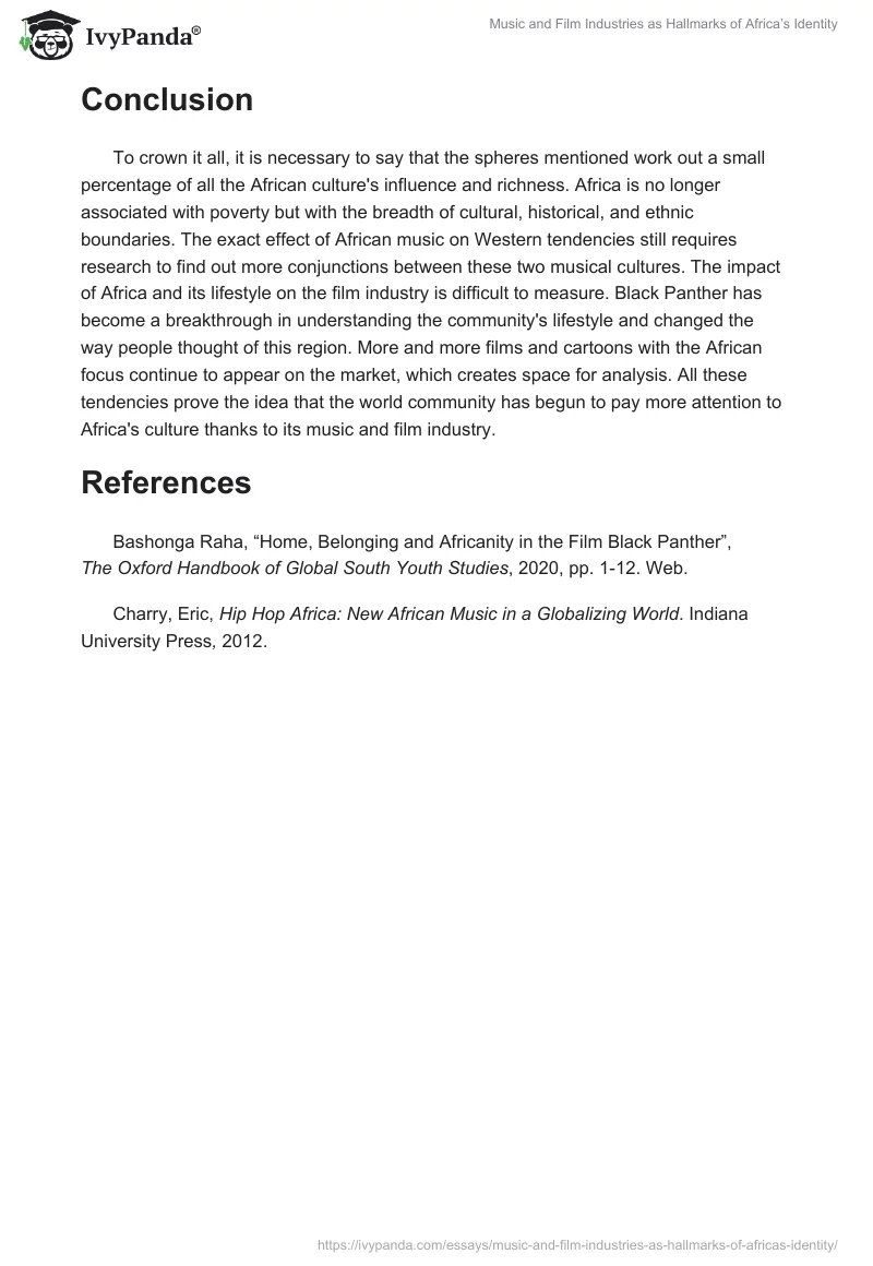 Music and Film Industries as Hallmarks of Africa’s Identity. Page 4