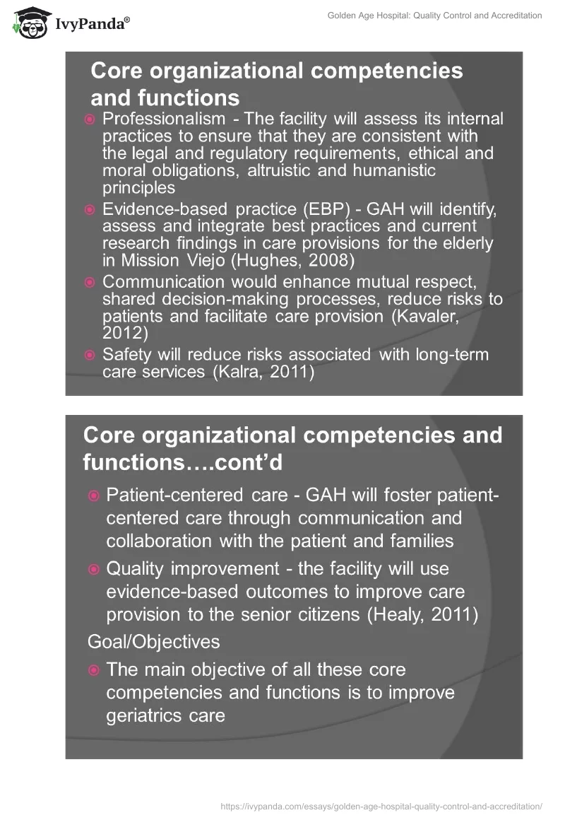 Golden Age Hospital: Quality Control and Accreditation. Page 4
