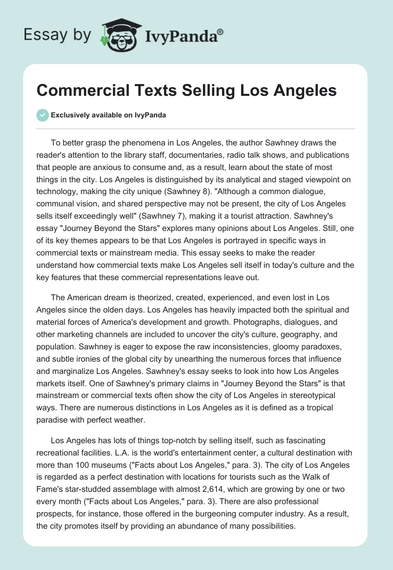 Commercial Texts Selling Los Angeles. Page 1
