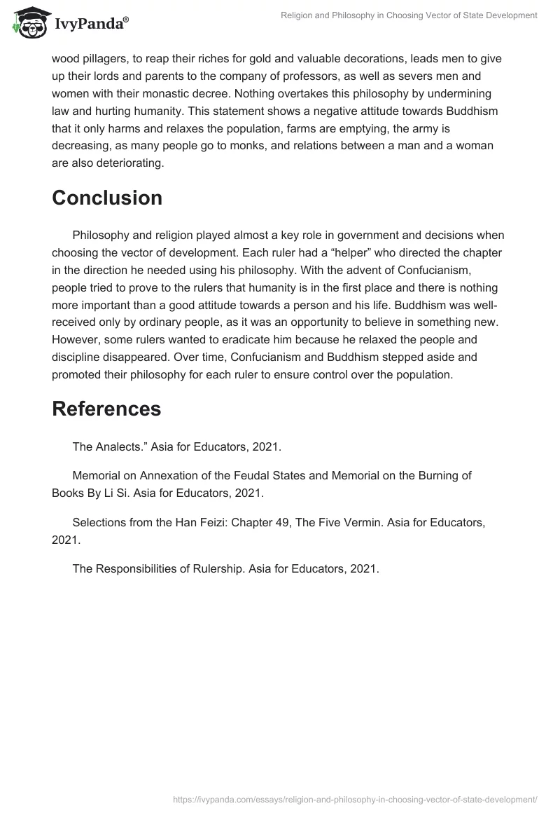 Religion and Philosophy in Choosing Vector of State Development. Page 5