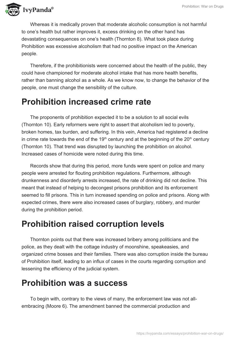 Prohibition: War on Drugs. Page 5