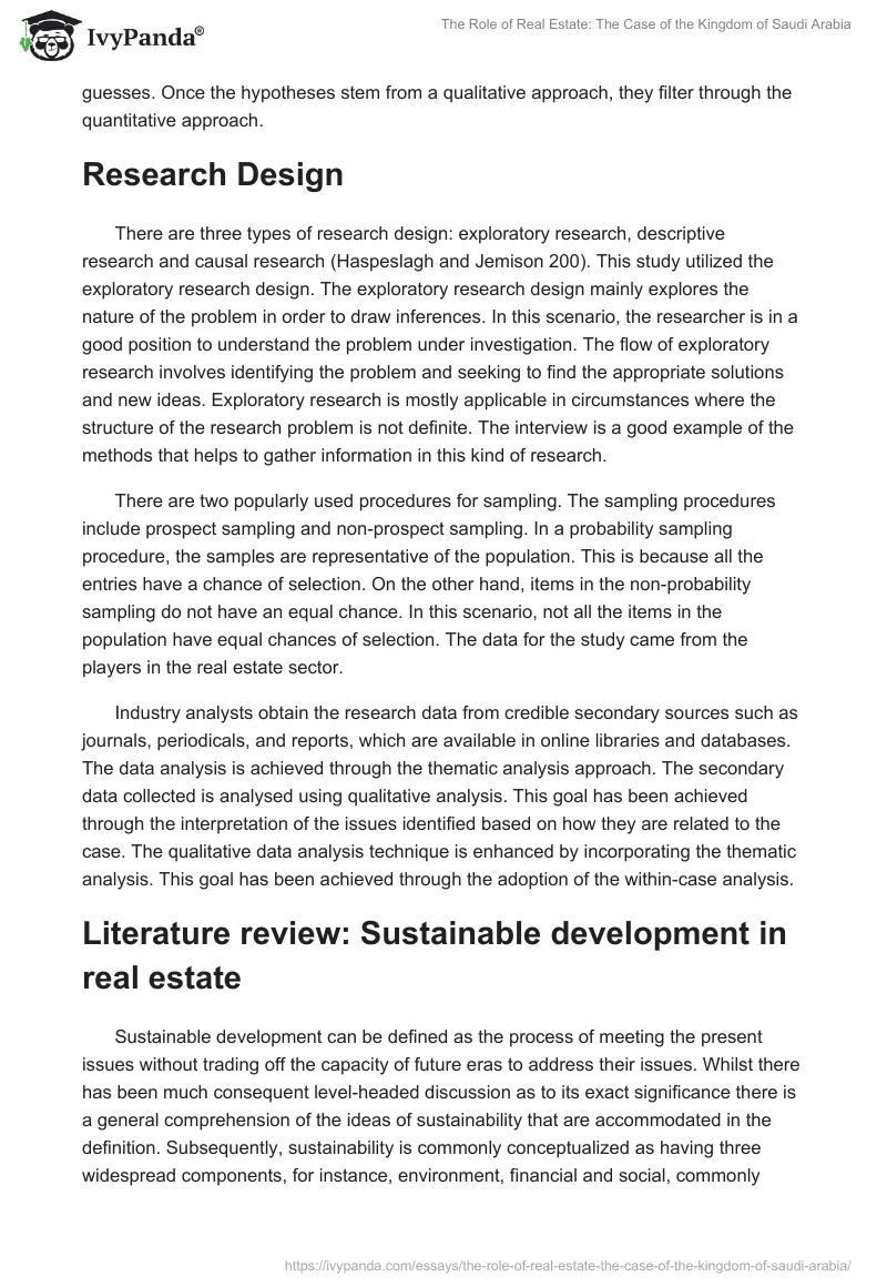 The Role of Real Estate: The Case of the Kingdom of Saudi Arabia. Page 4