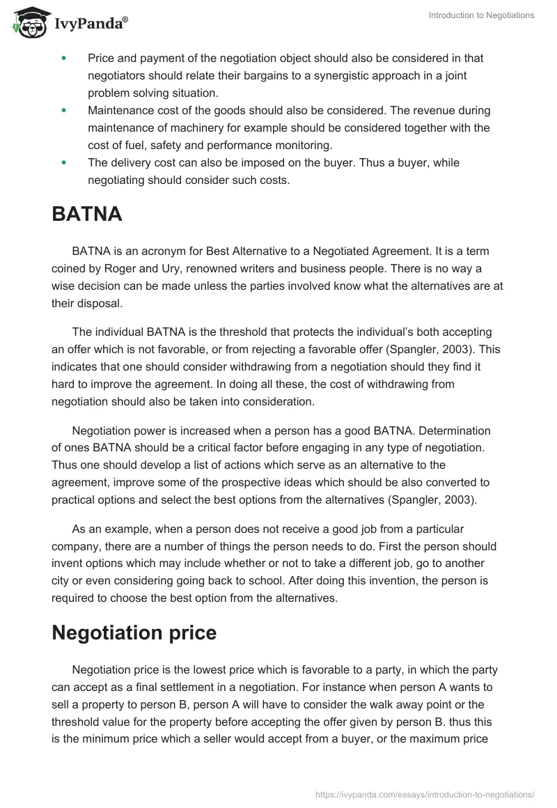 Introduction to Negotiations. Page 2