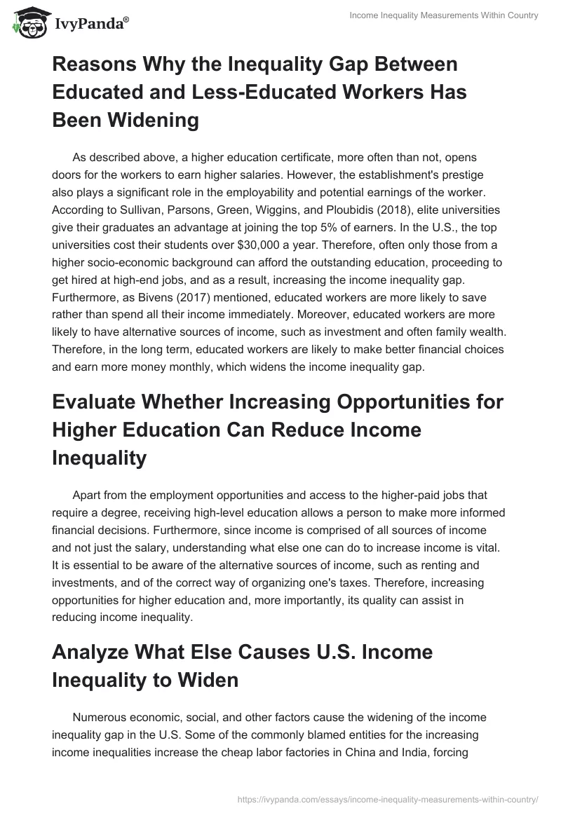 Income Inequality Measurements Within Country. Page 3