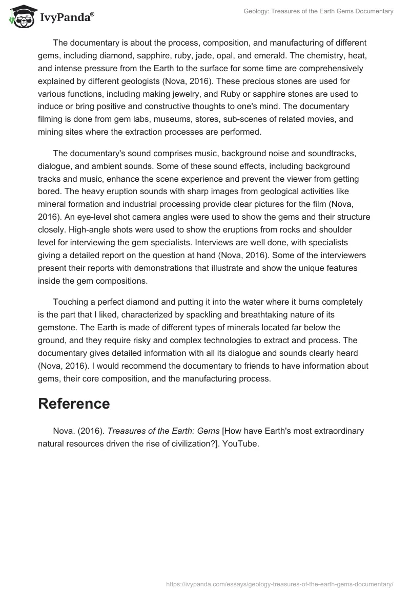 Geology: Treasures of the Earth Gems Documentary. Page 2