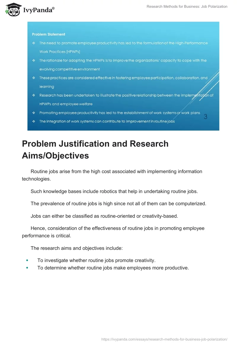 Research Methods for Business: Job Polarization. Page 3
