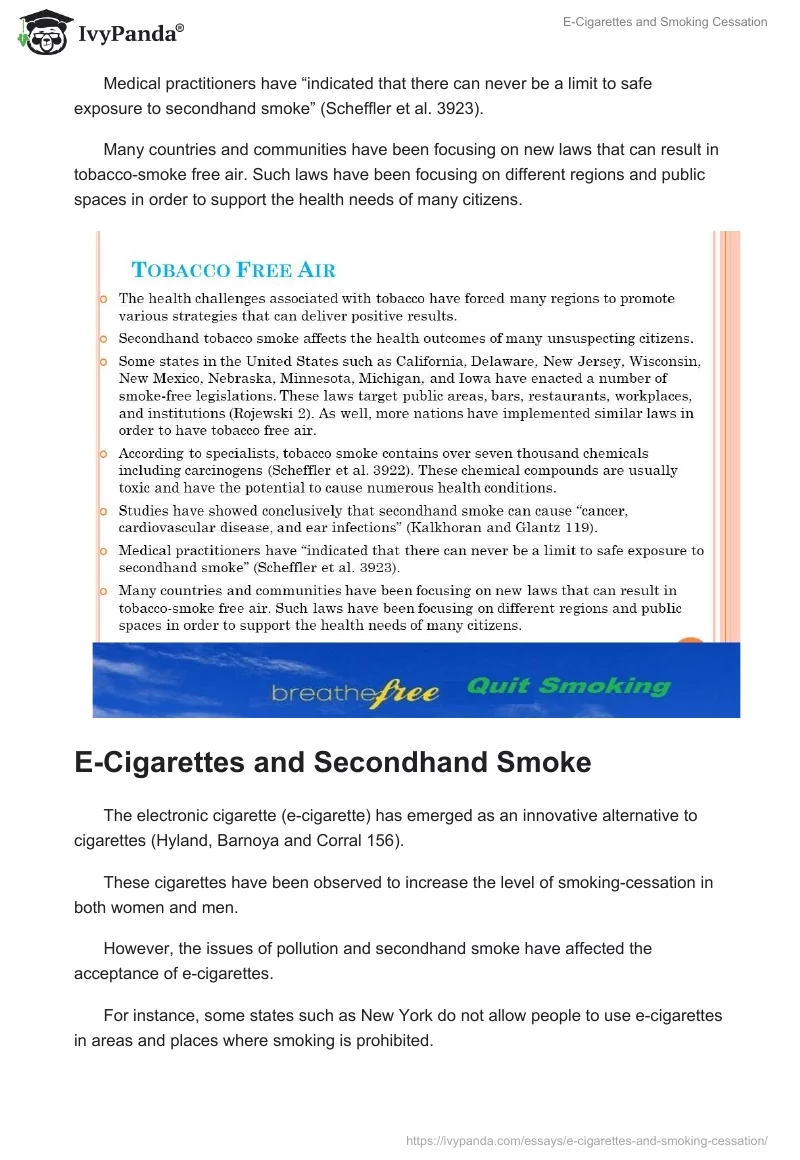 E-Cigarettes and Smoking Cessation. Page 3