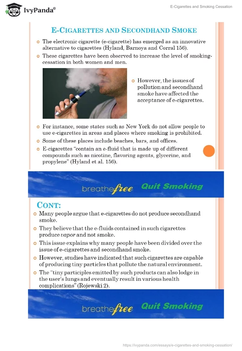 E-Cigarettes and Smoking Cessation. Page 5