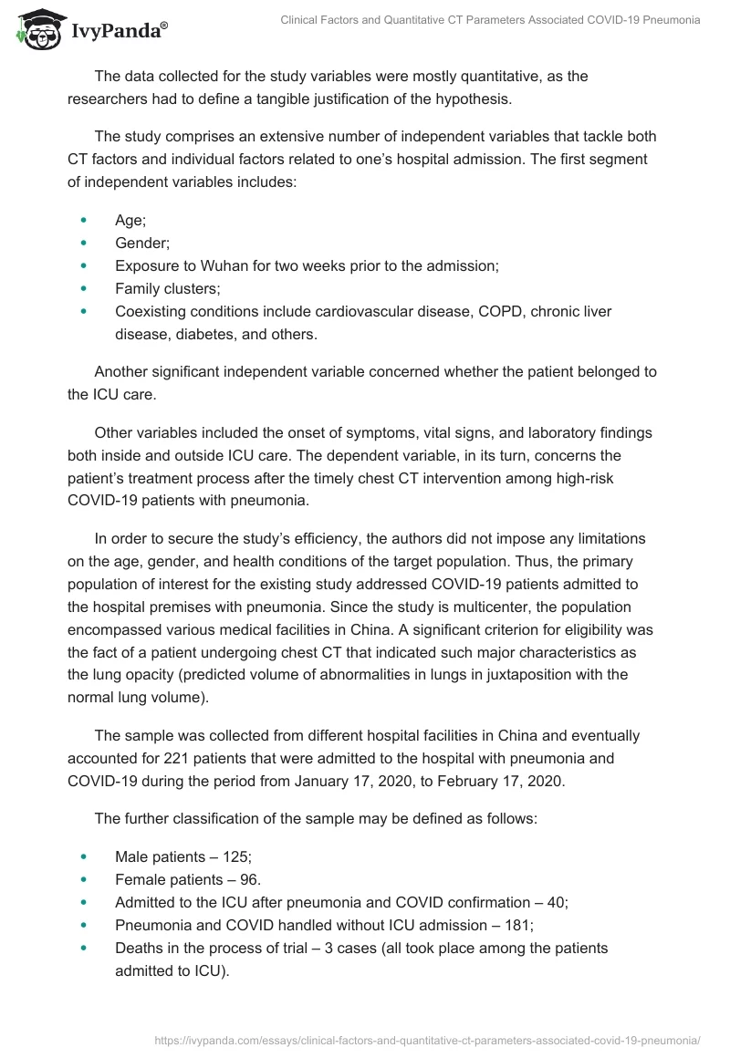 Clinical Factors and Quantitative CT Parameters Associated COVID-19 Pneumonia. Page 2