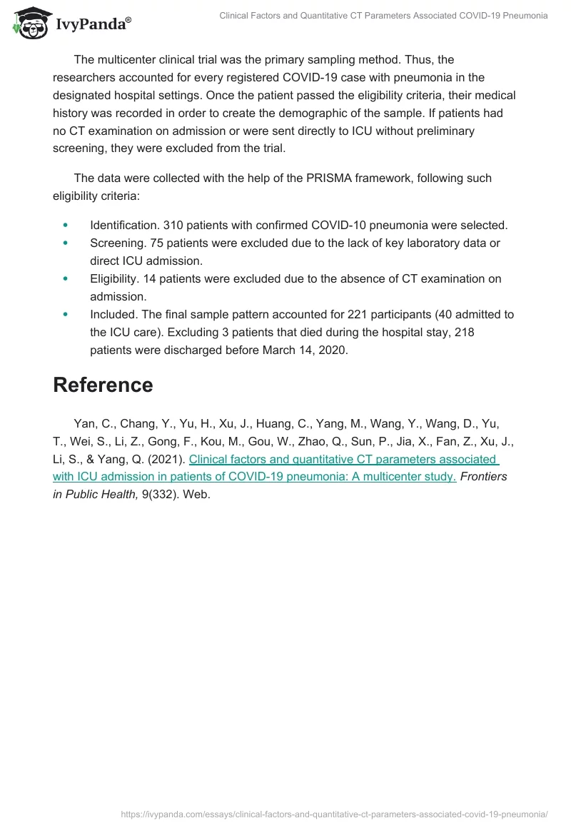 Clinical Factors and Quantitative CT Parameters Associated COVID-19 Pneumonia. Page 3