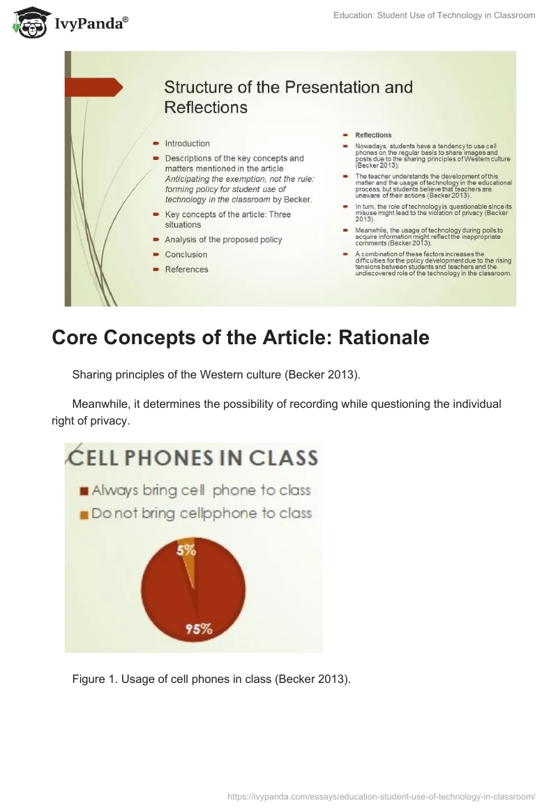 Education: Student Use of Technology in Classroom. Page 5