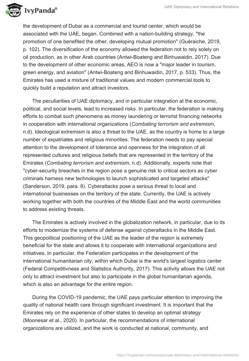UAE Diplomacy and International Relations. Page 2