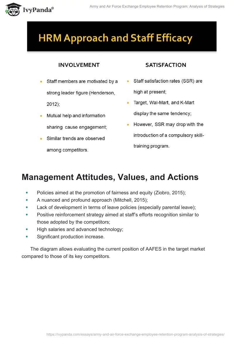 Army and Air Force Exchange Employee Retention Program: Analysis of Strategies. Page 5