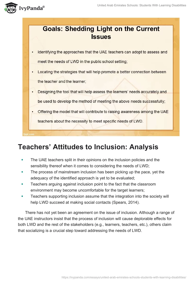 United Arab Emirates Schools: Students With Learning Disabilities. Page 4