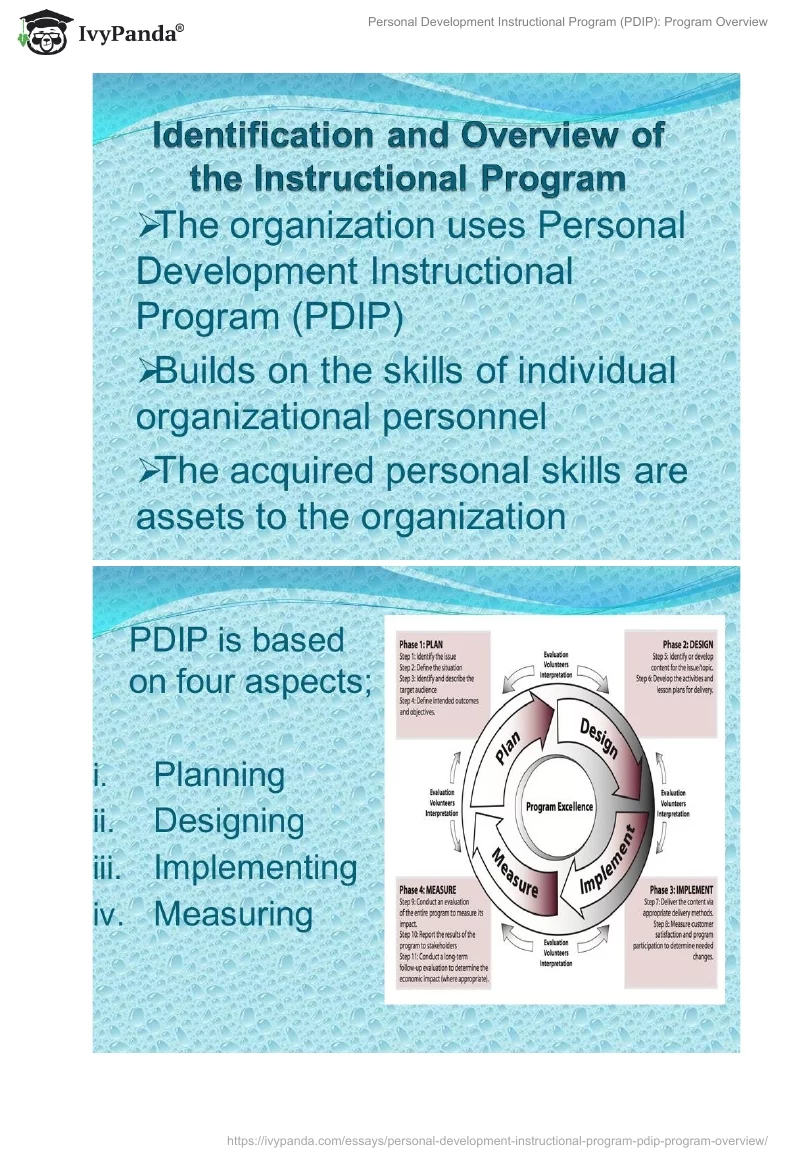 Personal Development Instructional Program (PDIP): Program Overview. Page 2