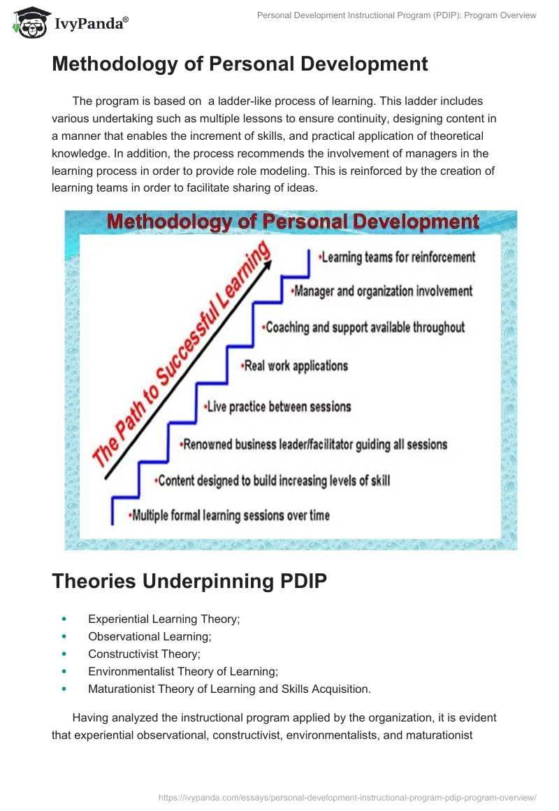 Personal Development Instructional Program (PDIP): Program Overview. Page 5