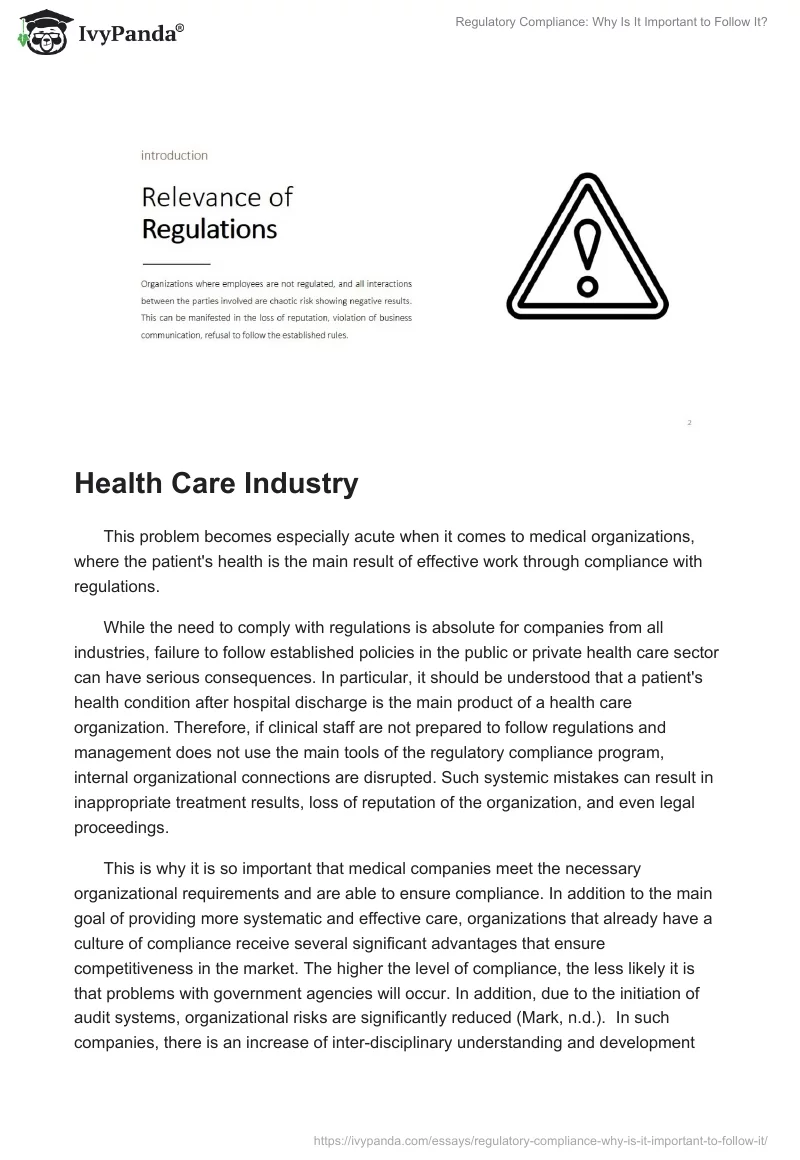 Regulatory Compliance: Why Is It Important to Follow It?. Page 2