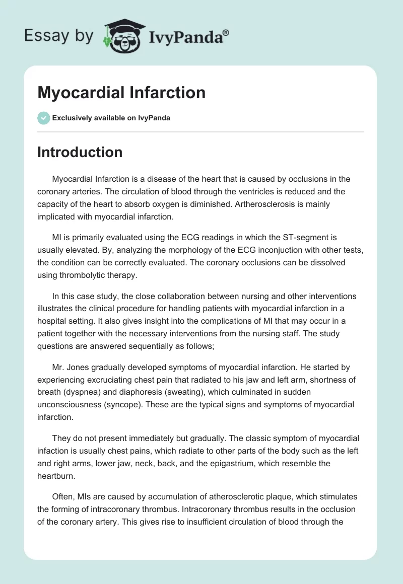 Myocardial Infarction. Page 1