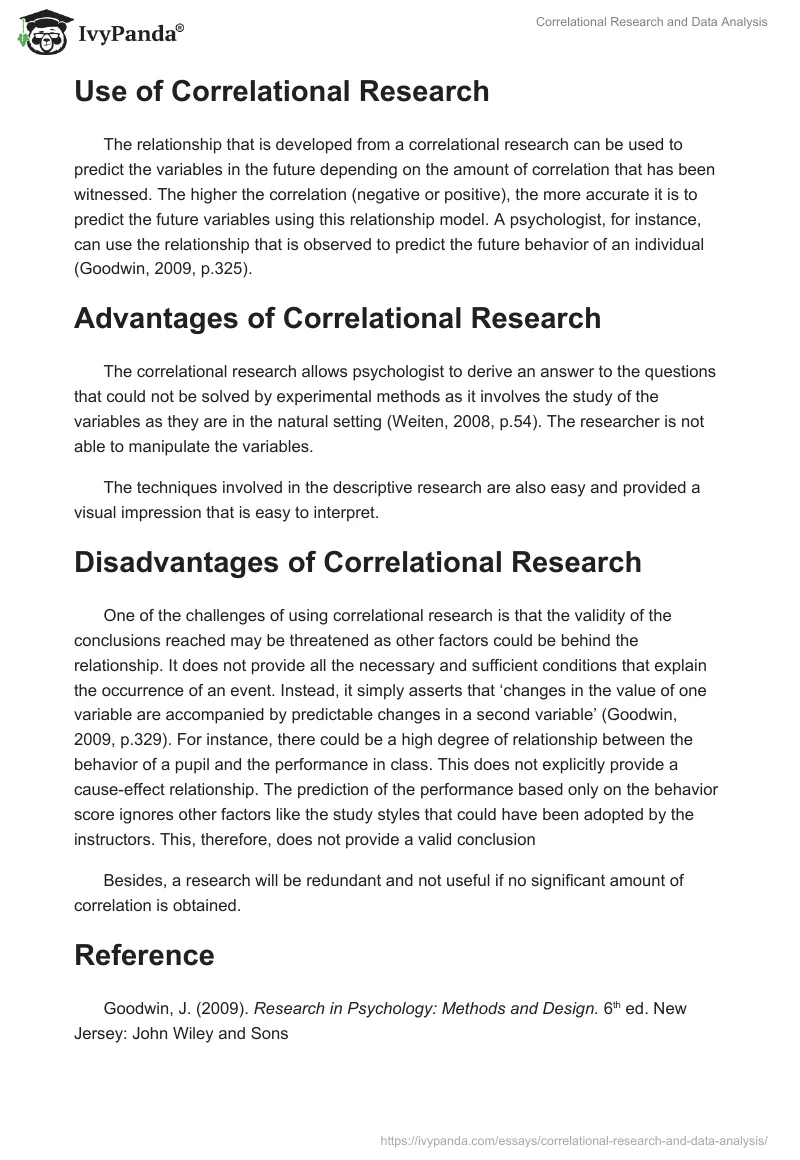 Correlational Research and Data Analysis. Page 2