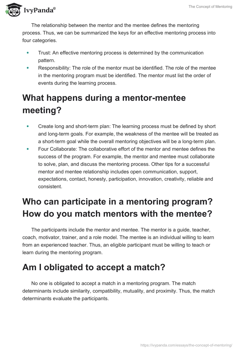 The Concept of Mentoring. Page 3