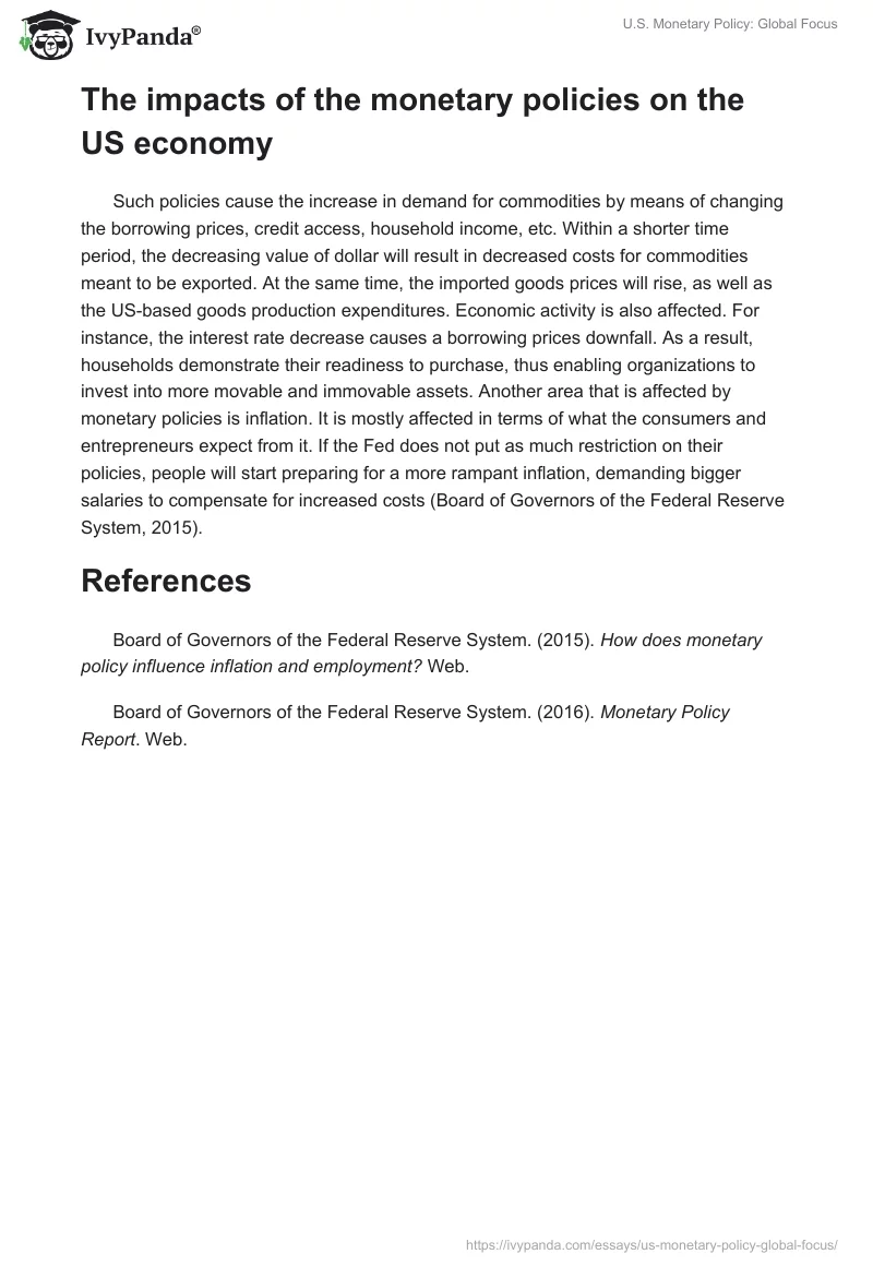 U.S. Monetary Policy: Global Focus. Page 2