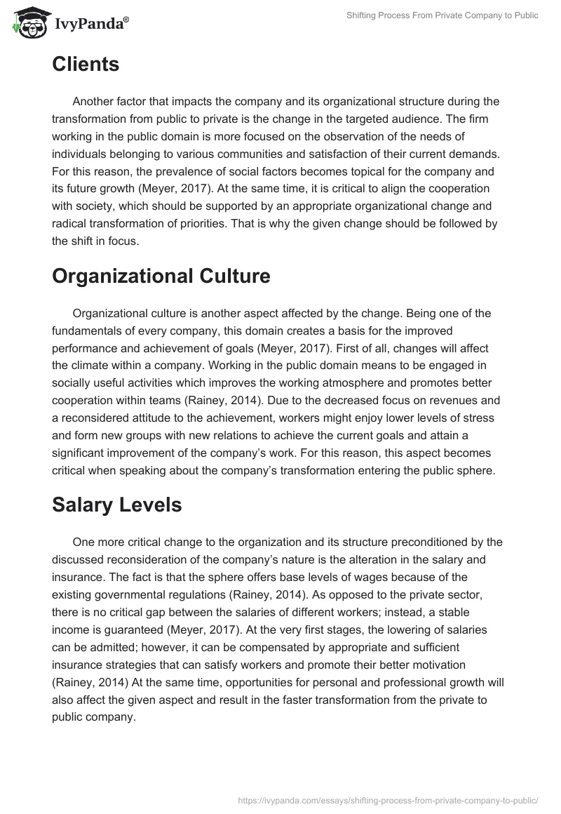 Shifting Process From Private Company to Public. Page 2