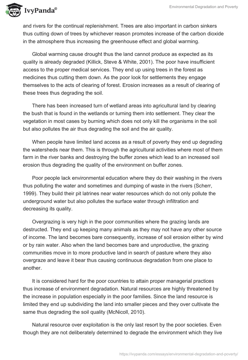 Environmental Degradation and Poverty. Page 2